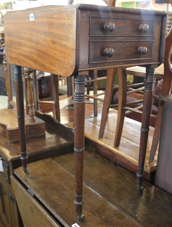 Regency mahogany pembroke work table